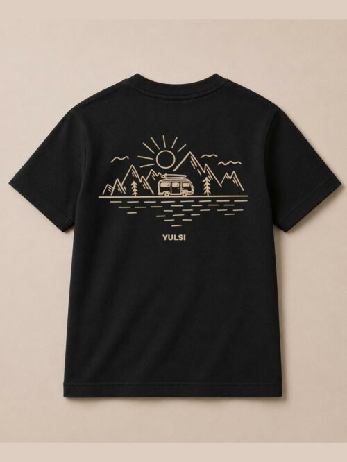 TEE MINI BLACK dos VANLIFE YULSI Mini Vanlife - BLACK