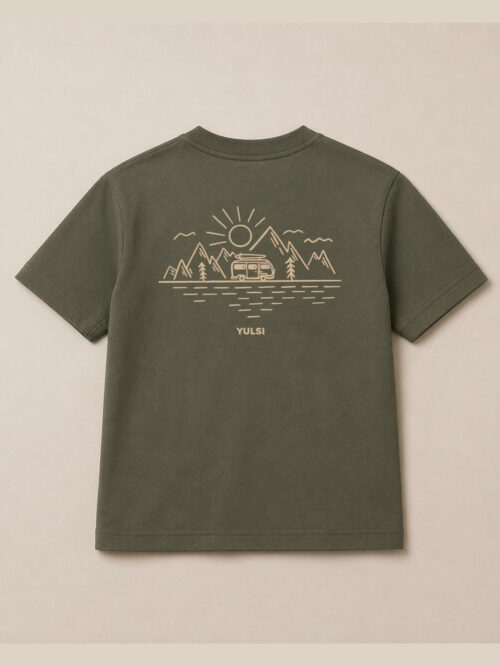 TEE MINI KAKI dos VANLIFE YULSI Mini Vanlife - Kaki