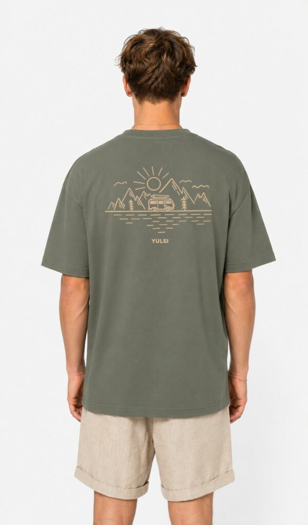 TEE Vanlife Khaki life dos YULSI Vanlife - Kaki